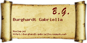 Burghardt Gabriella névjegykártya
